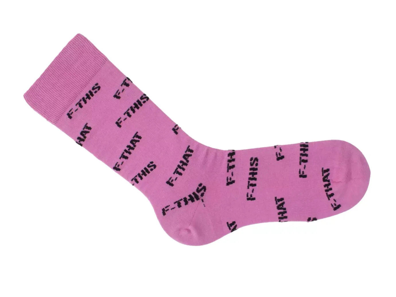 Fluevog Shoes Putzee Vog Socks | F-This F-That Sock Pink/Black Sale
