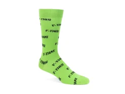 Fluevog Shoes Putzee Vog Socks | F-This F-That Sock Green/Black Shop