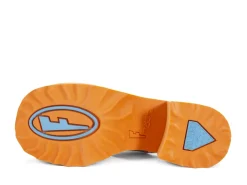 Fluevog Shoes Razzle | Platform Sandal Patchwork/Orange Clearance