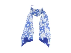 Fluevog Shoes Rebel Petal Scarf | Floral Tie Scarf Blue Floral Discount