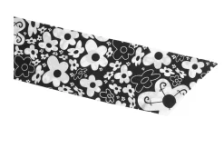 Fluevog Shoes Rebel Petal Scarf | Floral Tie Scarf Black/White Cheap