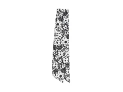 Fluevog Shoes Rebel Petal Scarf | Floral Tie Scarf Black/White Clearance