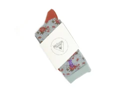Fluevog Shoes Rey Vog Socks | Vintage Floral Sock Teal/Copper Flash Sale