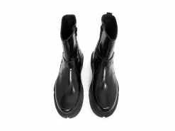 Fluevog Shoes Rheita | Platform Ankle Boot With Harness Black Shop