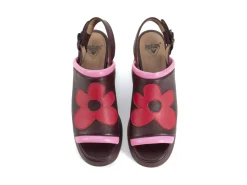 Fluevog Shoes Riverdale | Slingback Platform Heel Burgundy/Pink Outlet