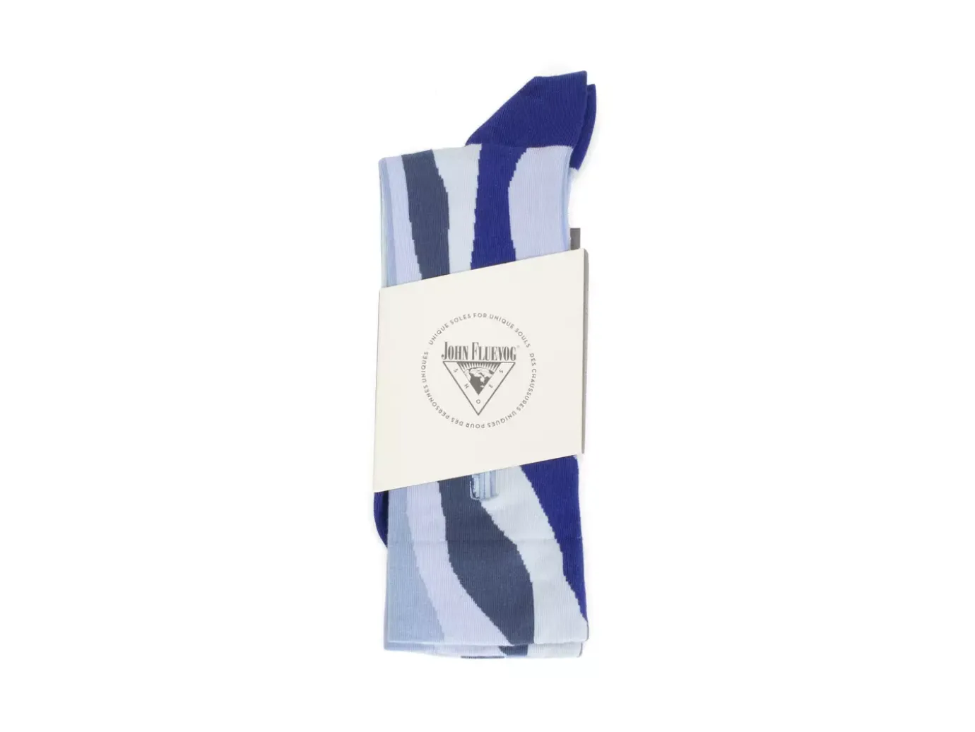 Fluevog Shoes Rogue Vog Socks | Colourful Wiggle Sock Blue Combo Flash Sale