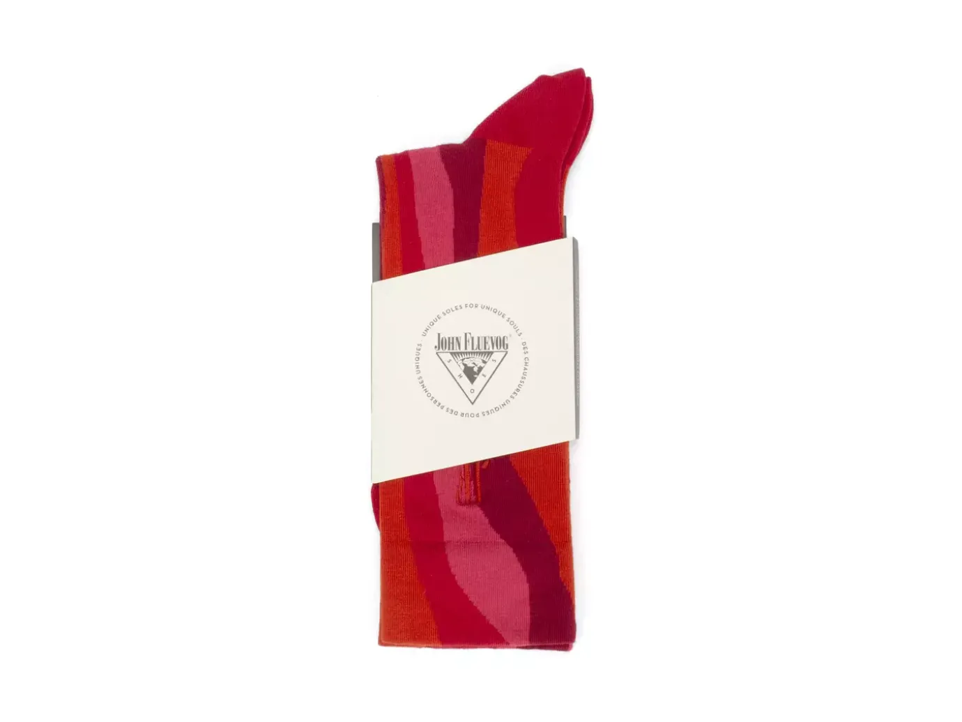 Fluevog Shoes Rogue Vog Socks | Colourful Wiggle Sock Red Combo Clearance