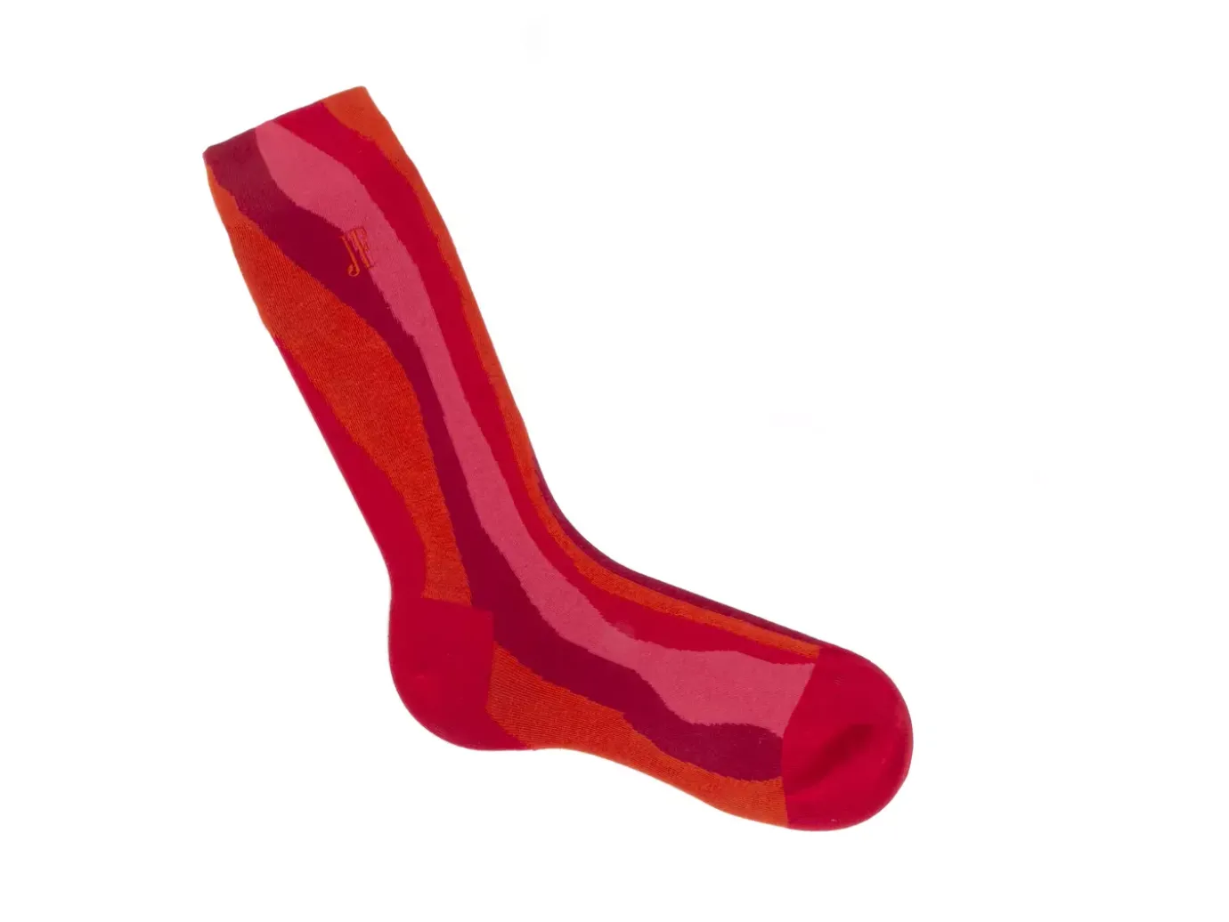 Fluevog Shoes Rogue Vog Socks | Colourful Wiggle Sock Red Combo Clearance