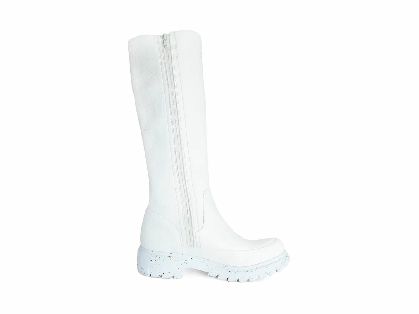 Fluevog Shoes Samedi | Tall Zip-Up Boot White Cheap