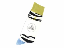 Fluevog Shoes Sargent Vog Socks | Zebra Pattern Sock Cream/Black Best Sale