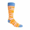 Fluevog Shoes Sargent Vog Socks | Zebra Pattern Sock Orange/Lavender Cheap