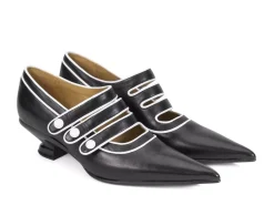 Fluevog Shoes Sheila | Triple Strap Pump Black Flash Sale