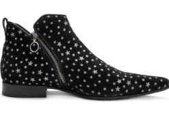 Fluevog Shoes Smith | Double Zip Ankle Boot Black Stars Discount