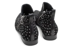 Fluevog Shoes Smith | Double Zip Ankle Boot Black Stars Discount