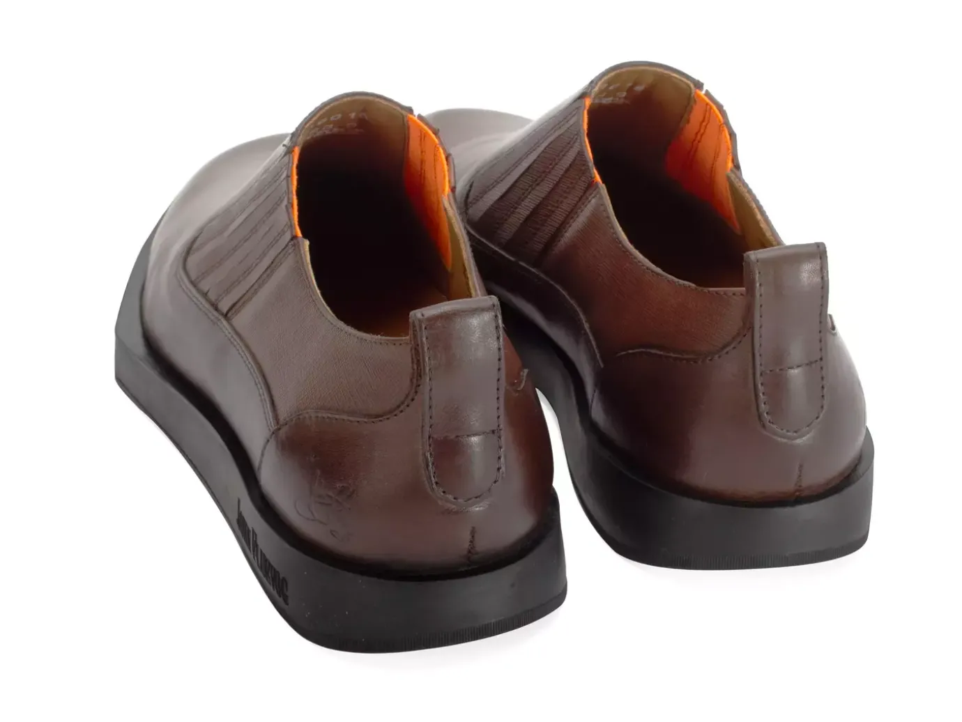 Fluevog Shoes Snazzy | Slip-On Leather Shoe Brown/Orange Store