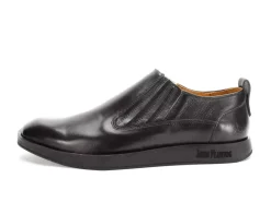 Fluevog Shoes Snazzy | Slip-On Leather Shoe Black/Green Discount