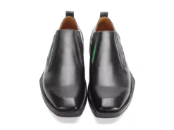 Fluevog Shoes Snazzy | Slip-On Leather Shoe Black/Green Discount
