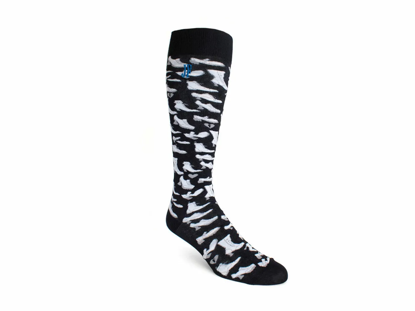 Fluevog Shoes Stanzi Vog Socks | Shoe Filled Sock Black/White Cheap
