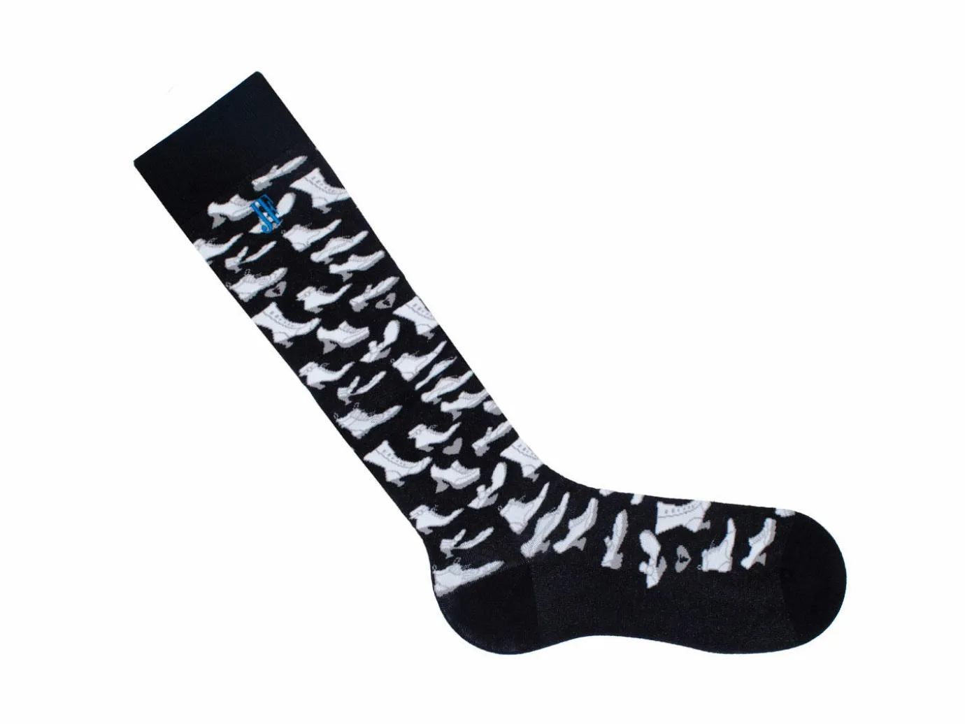 Fluevog Shoes Stanzi Vog Socks | Shoe Filled Sock Black/White Cheap