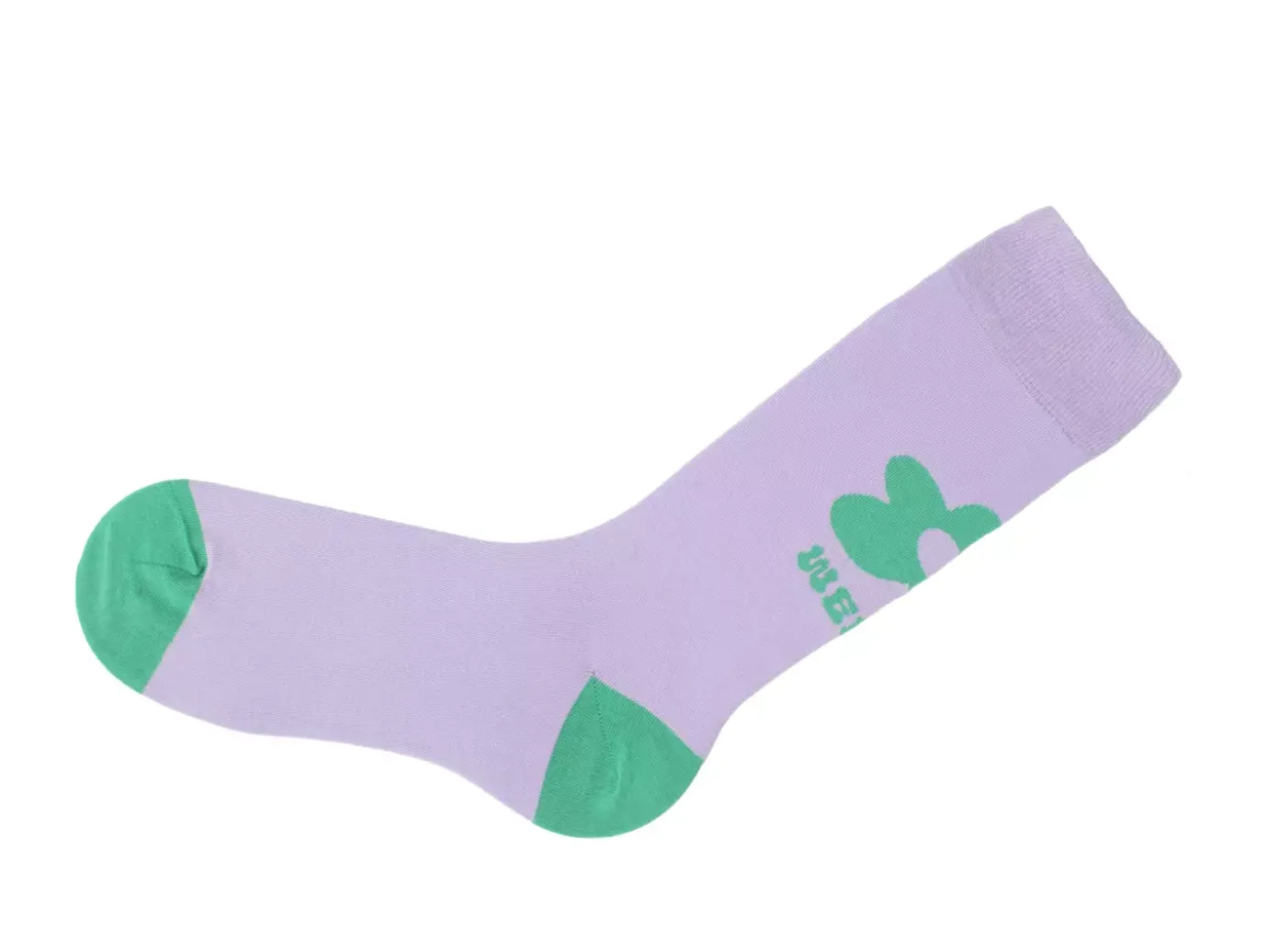 Fluevog Shoes Toph Vog Socks | Floral Freddy Sock Lavender/Teal Discount
