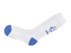 Fluevog Shoes Toph Vog Socks | Floral Freddy Sock Off White/Blue Cheap