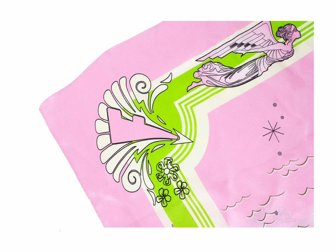 Fluevog Shoes Truth Island Scarf | Large Silk Scarf Pink Fashion