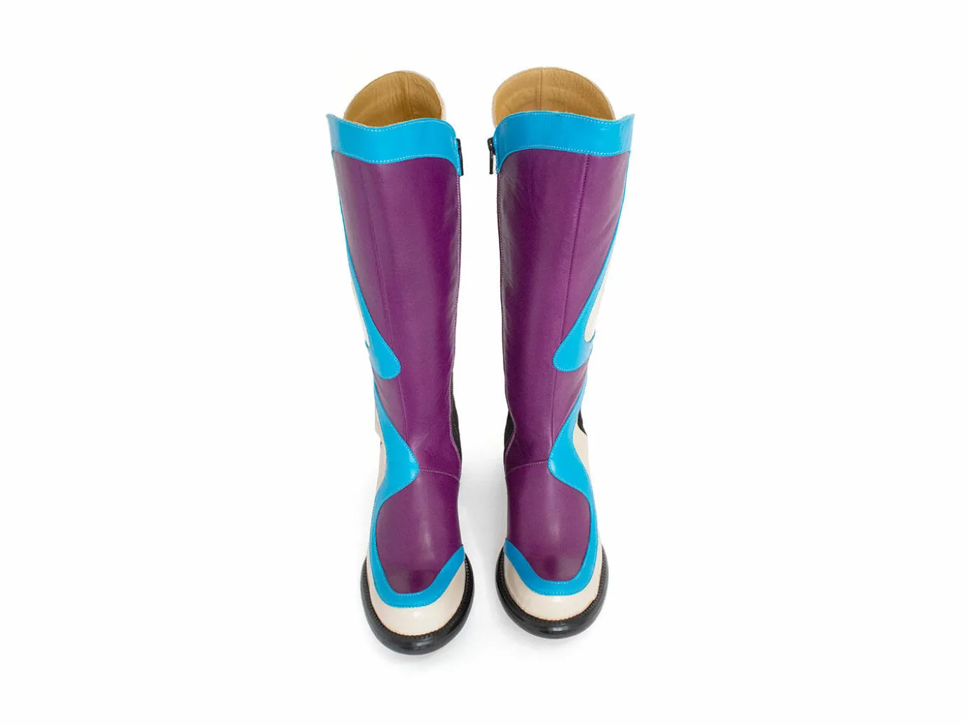 Fluevog Shoes Warhol | Multi Leather Boot Turquoise Multi Store