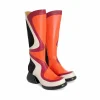 Fluevog Shoes Warhol | Multi Leather Boot Raspberry Multi Best