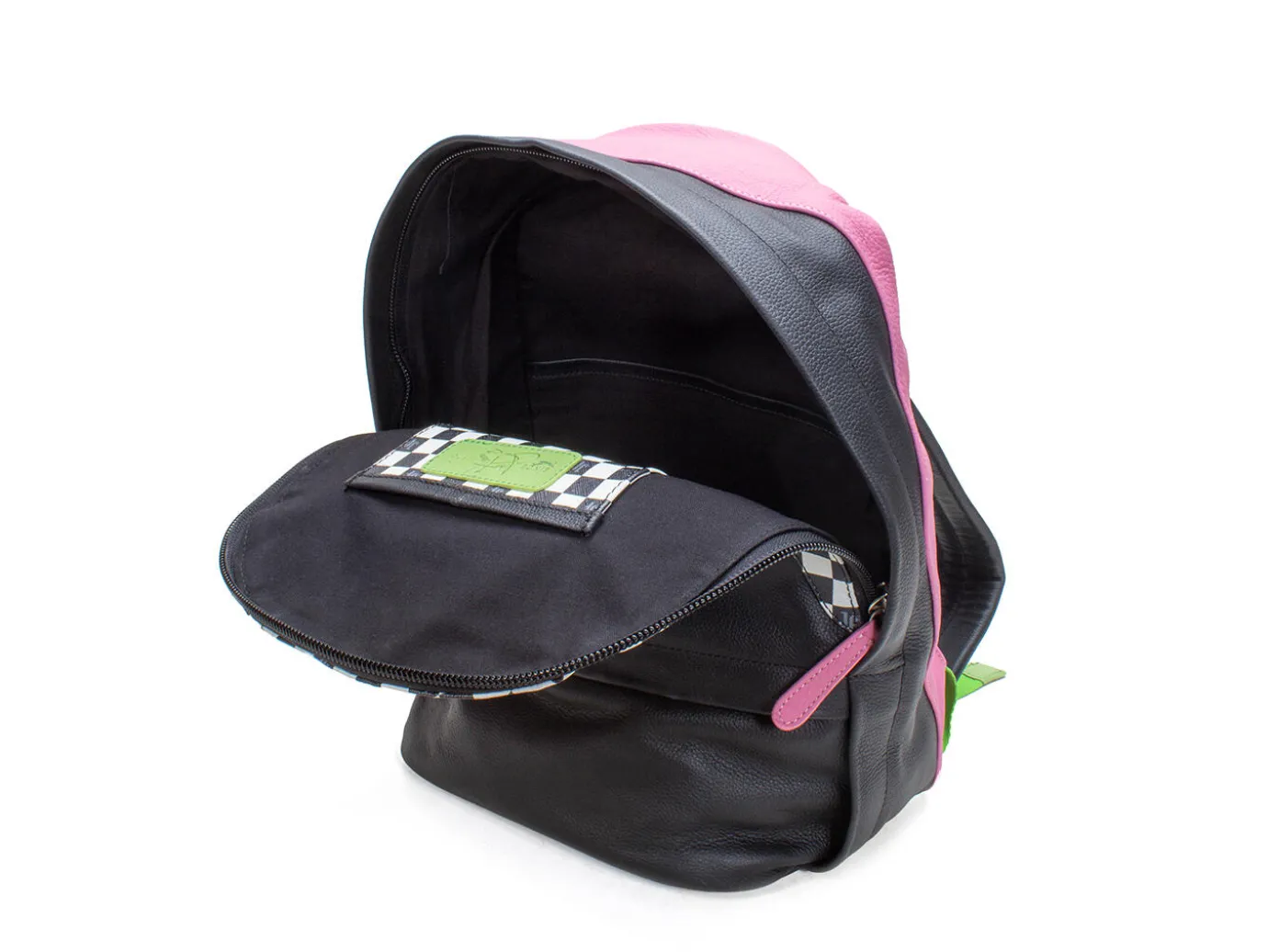 Fluevog Shoes Wavy Rhiannon | Layered Leather Backpack Multi/Check Online