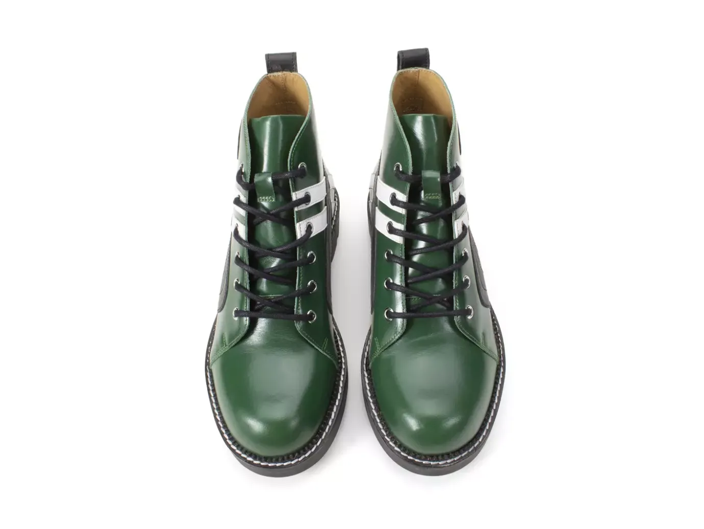 Fluevog Shoes Whitty | Retro Lace-Up Boot Green/Black Best Sale