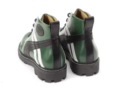 Fluevog Shoes Whitty | Retro Lace-Up Boot Green/Black New