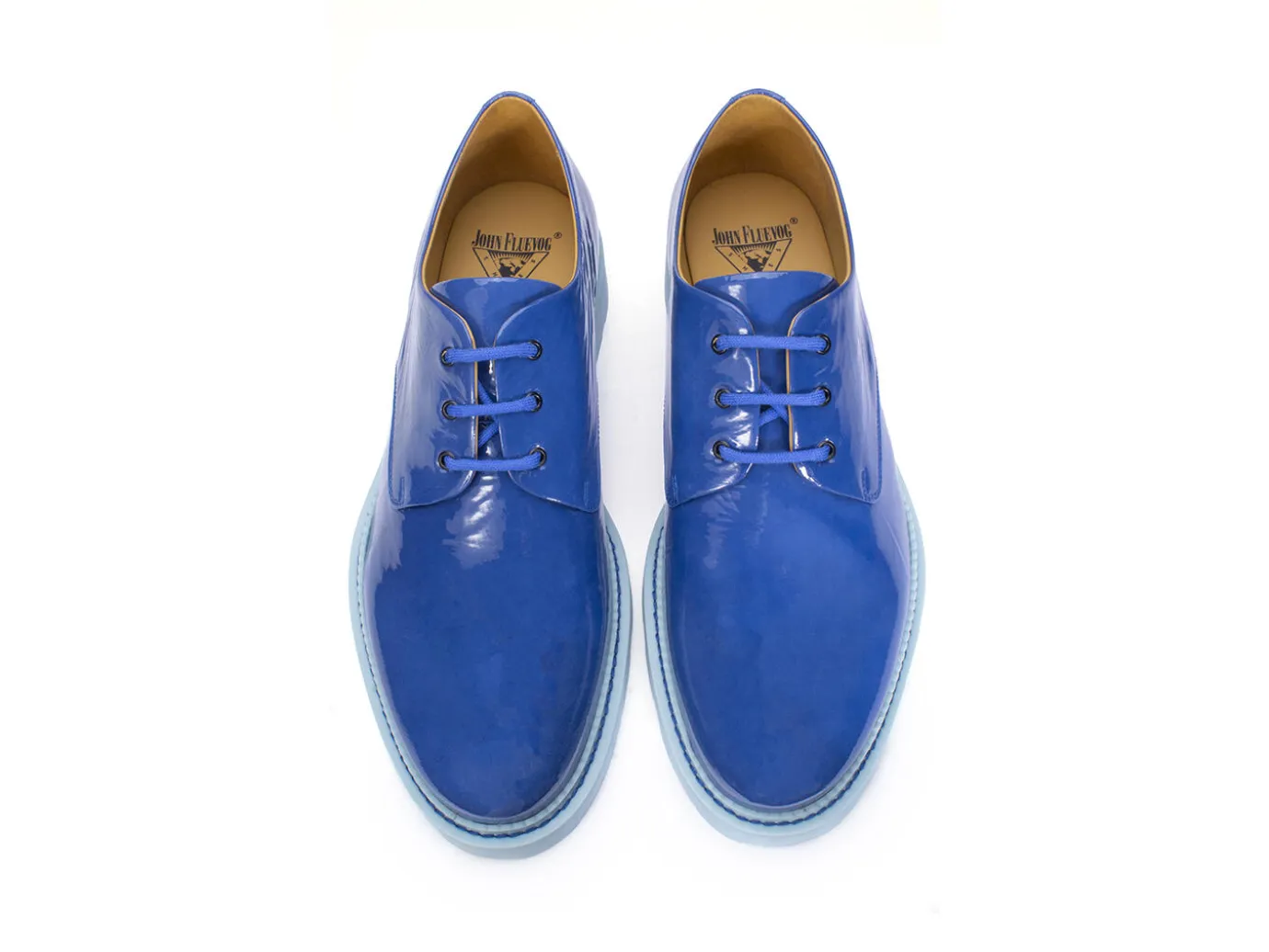 Fluevog Shoes Winnie | Classic Derby Shoe Blue Outlet