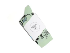 Fluevog Shoes Wolfie Vog Socks | Custom Graffiti Print Sock Green Fashion