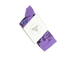 Fluevog Shoes Wolfie Vog Socks | Custom Graffiti Print Sock Purple Cheap