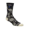 Fluevog Shoes Xay Xay Vog Socks | Custom Floral Sock Black Shop