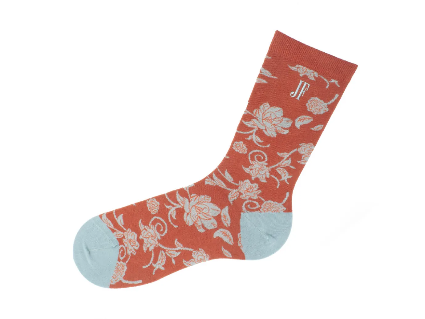 Fluevog Shoes Xay Xay Vog Socks | Custom Floral Sock Copper Shop