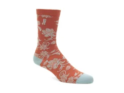 Fluevog Shoes Xay Xay Vog Socks | Custom Floral Sock Copper Flash Sale