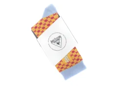 Fluevog Shoes Xo Vog Socks | Printed Ankle Sock Yellow/Red Sale