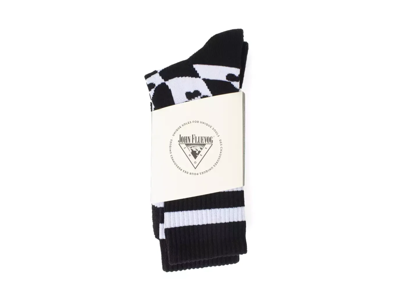 Fluevog Shoes Yuki Vog Socks | Checkered Heart Sport Sock Heart Warpy Checker Cheap